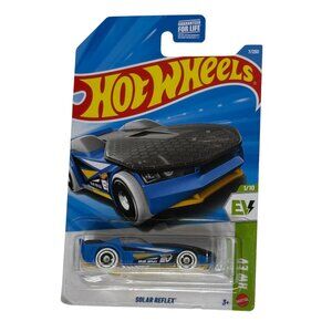 2025 Hot Wheels Solar Reflex HW EV Blue 7/250 Mainline Diecast Car NOC